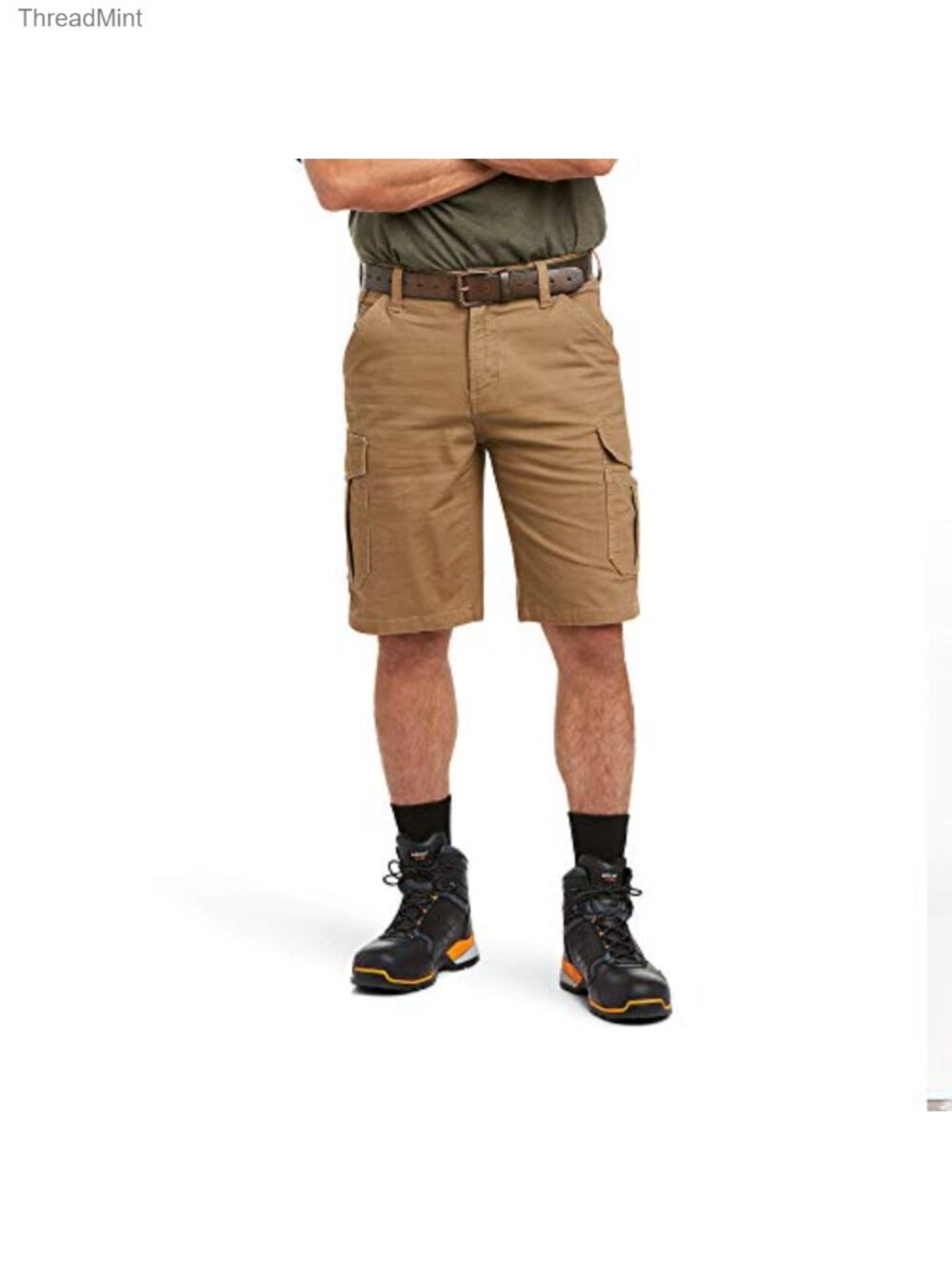 Men's Cargo Shorts 98% Cotton 2% Spandex Relaxed Fit Utility Pockets